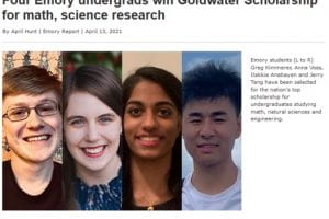 Congratulations to Ilakkia for being awarded a Goldwater Scholarship